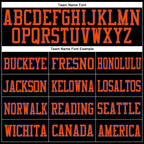 Custom Black Royal-Orange Mesh Authentic Football Jersey photo 2