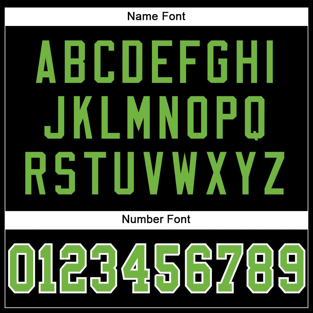 Custom Black Neon Green-White Mesh Authentic Football Jersey photo 3