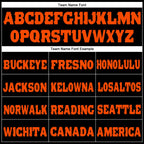 Custom Black Black-Orange Mesh Authentic Football Jersey photo 2
