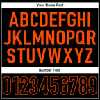 Custom Black Black-Orange Mesh Authentic Football Jersey photo 3