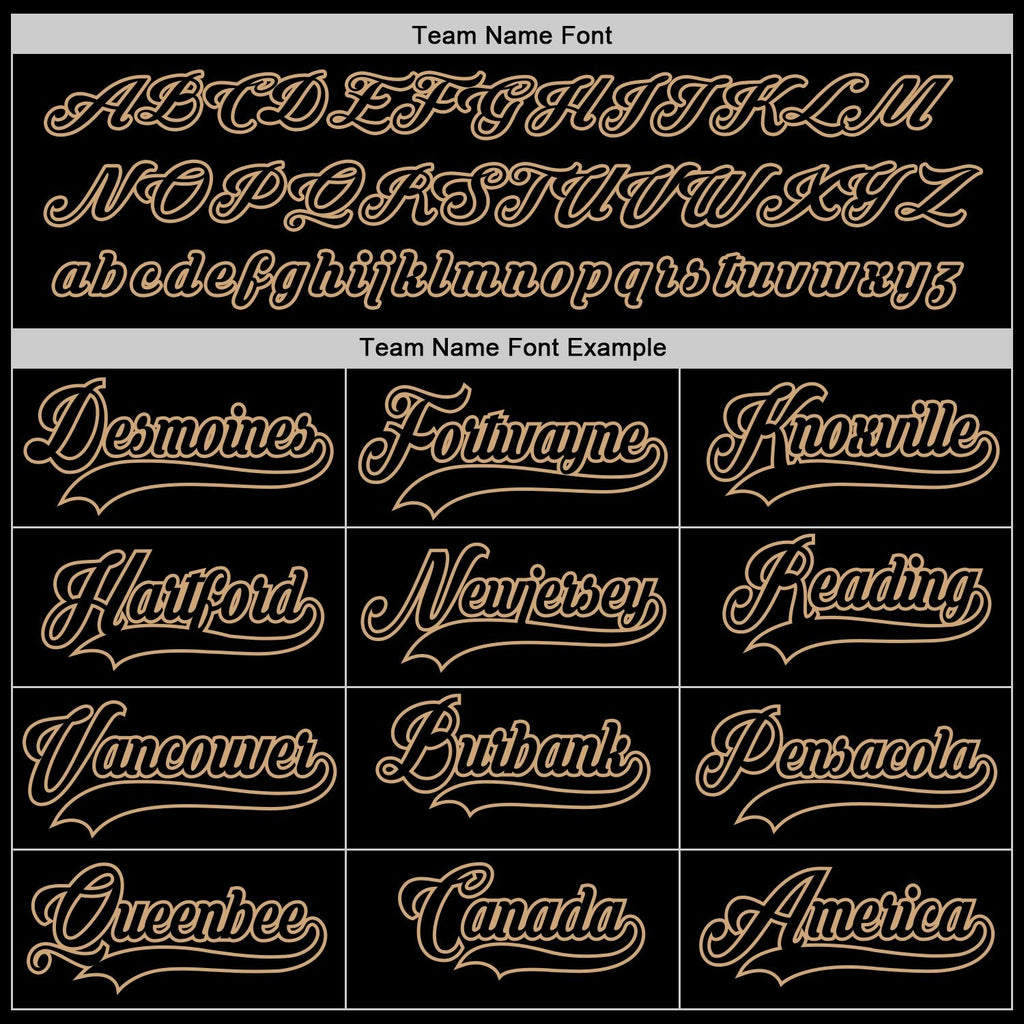 Custom Black Black-Old Gold Hockey Jersey photo 6