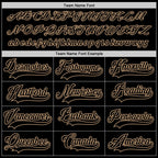 Custom Black Black-Old Gold Hockey Jersey photo 6