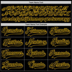 Custom Black Black-Gold Hockey Jersey photo 6