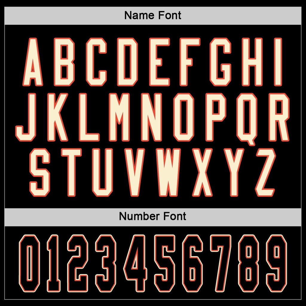 Custom Black Black-Orange Hockey Jersey photo 5