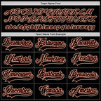 Custom Black Black-Orange Hockey Jersey photo 6