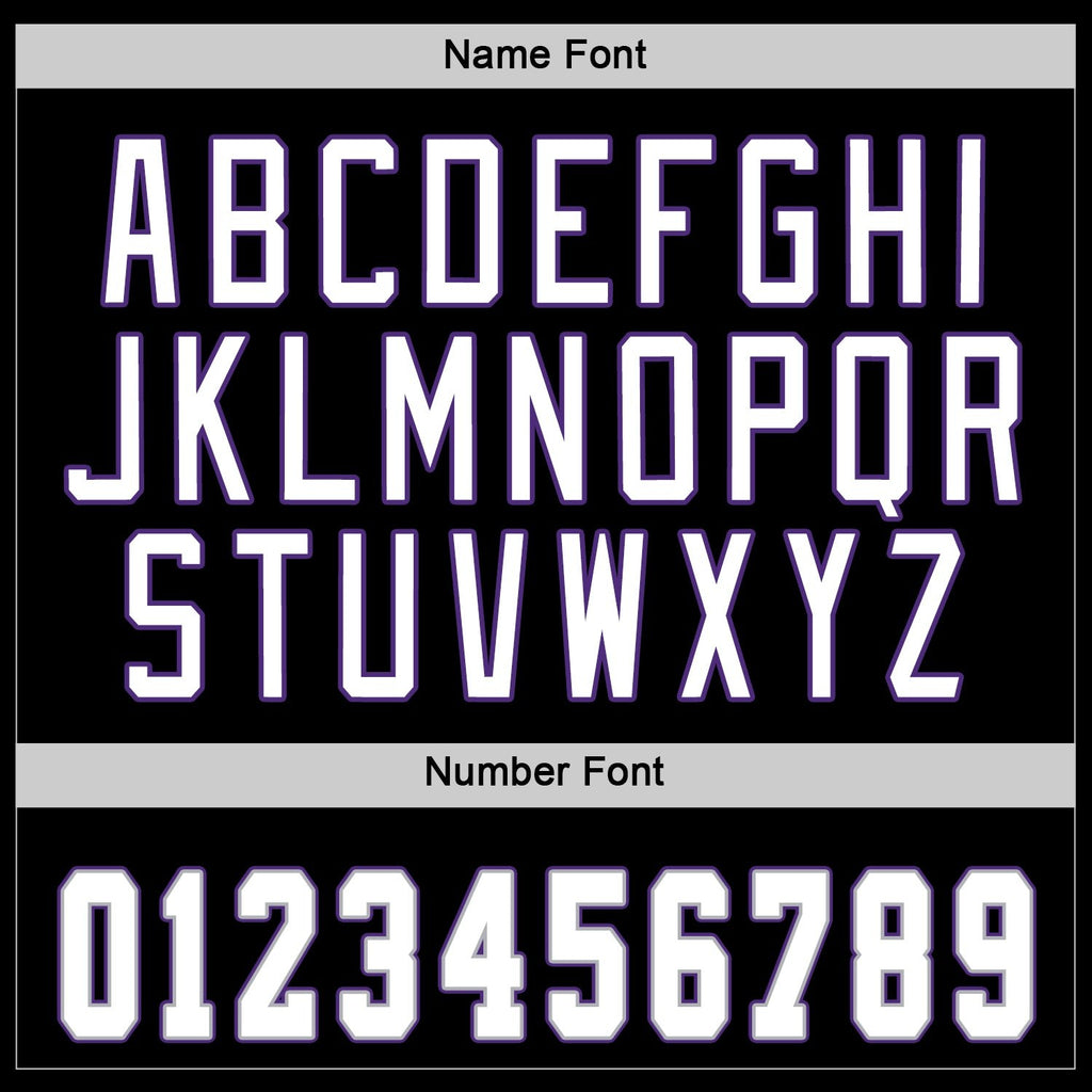 Custom Black White-Purple Hockey Jersey photo 4