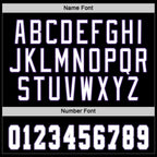 Custom Black White-Purple Hockey Jersey photo 4
