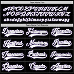 Custom Black White-Purple Hockey Jersey photo 5
