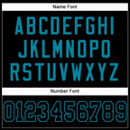 Custom Black Black-Teal Mesh Authentic Football Jersey photo 3