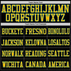 Custom Black Teal-Gold Mesh Authentic Football Jersey photo 2