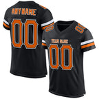 Custom Black Texas Orange-White Mesh Authentic Football Jersey photo 1