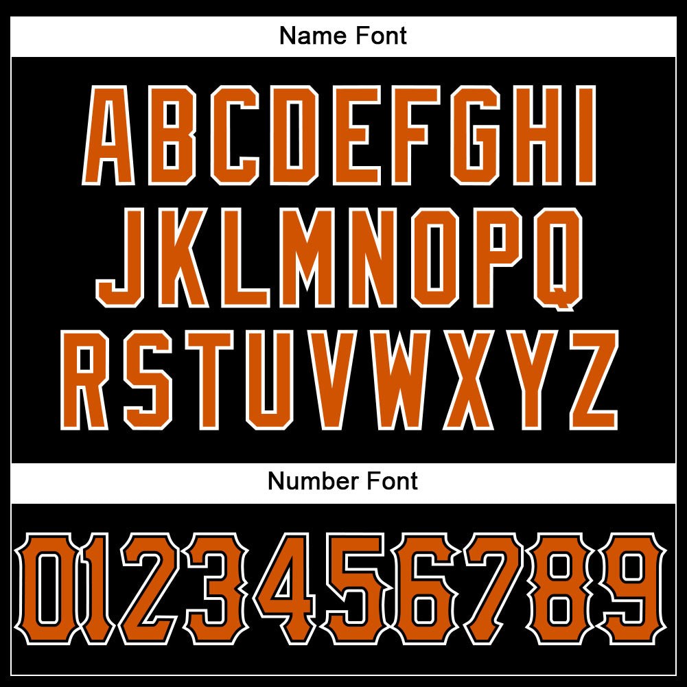 Custom Black Texas Orange-White Mesh Authentic Football Jersey photo 3