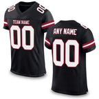 Custom Black White-Cardinal Mesh Authentic Football Jersey