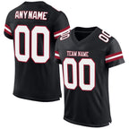 Custom Black White-Cardinal Mesh Authentic Football Jersey photo 1