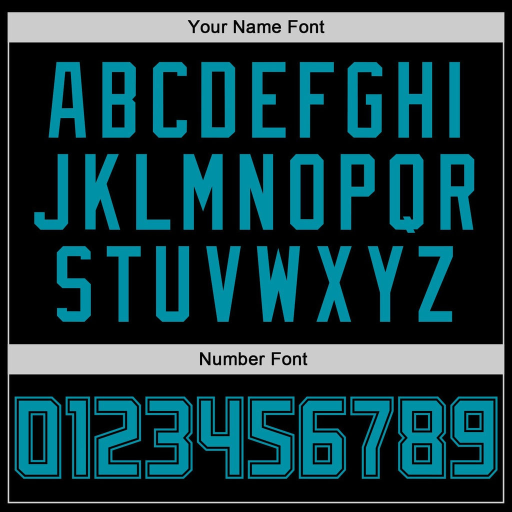 Custom Black Teal-Black Performance T-Shirt photo 2