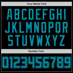 Custom Black Teal-Black Performance T-Shirt photo 2