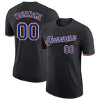 Custom Black Royal-Orange Performance T-Shirt photo 1