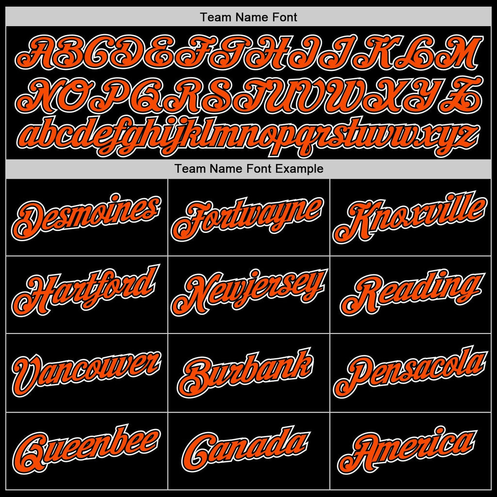Custom Black Orange-White Performance T-Shirt photo 3