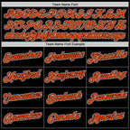 Custom Black Orange-White Performance T-Shirt photo 3