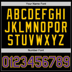Custom Black Purple-Gold Performance T-Shirt photo 2
