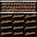 Custom Black Purple-Gold Performance T-Shirt photo 3