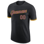 Custom Black Purple-Gold Performance T-Shirt photo 4