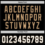Custom Black White-Old Gold Hockey Jersey photo 2