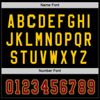 Custom Black Maroon-Gold Hockey Jersey photo 2