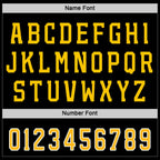 Custom Black Gold-White Hockey Jersey photo 2