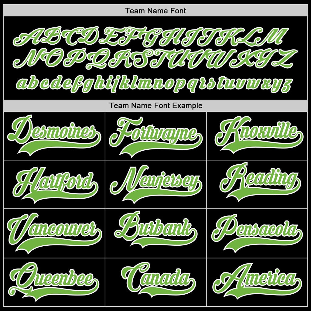 Custom Black Neon Green-White Hockey Jersey photo 3