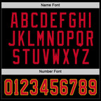 Custom Black Red-Gold Hockey Jersey photo 2
