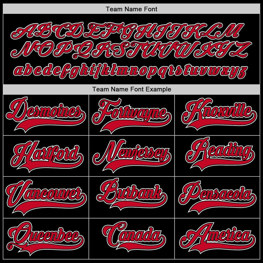 Custom Black Red-White Hockey Jersey photo 3