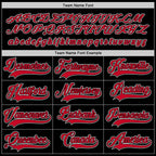 Custom Black Red-White Hockey Jersey photo 3