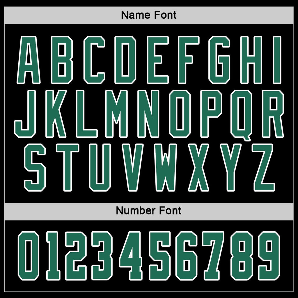 Custom Black Kelly Green-White Hockey Jersey photo 2