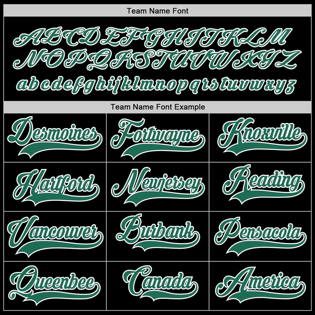 Custom Black Kelly Green-White Hockey Jersey photo 3