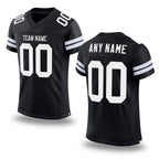 Custom Black White Mesh Authentic Football Jersey