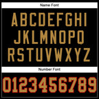 Custom Black Old Gold-Red Mesh Authentic Football Jersey photo 3