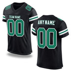 Custom Black Kelly Green-White Mesh Authentic Football Jersey
