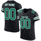 Custom Black Kelly Green-White Mesh Authentic Football Jersey photo 1