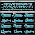 Custom Black Teal-White Hockey Jersey photo 3