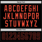 Custom Black Black-Orange Hockey Jersey photo 2
