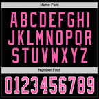 Custom Black Pink-White Hockey Jersey photo 2