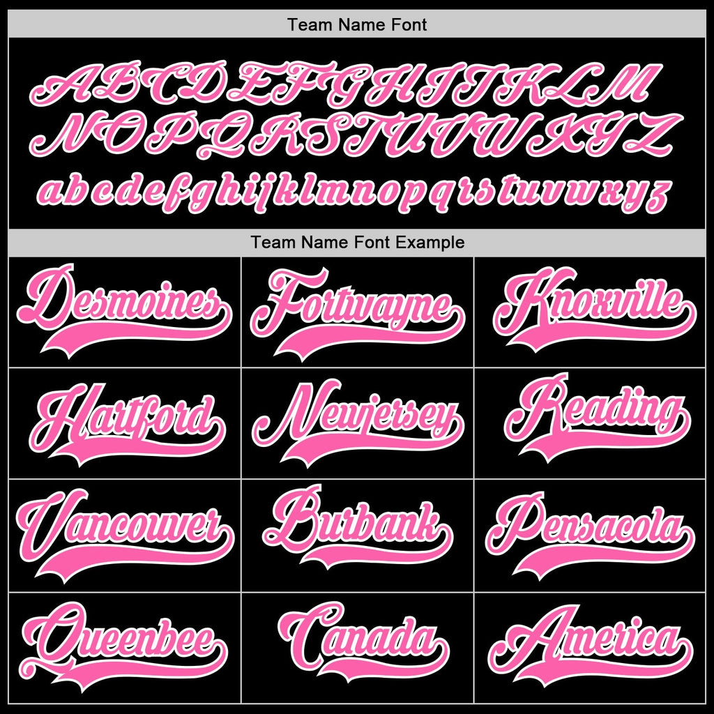 Custom Black Pink-White Hockey Jersey photo 3