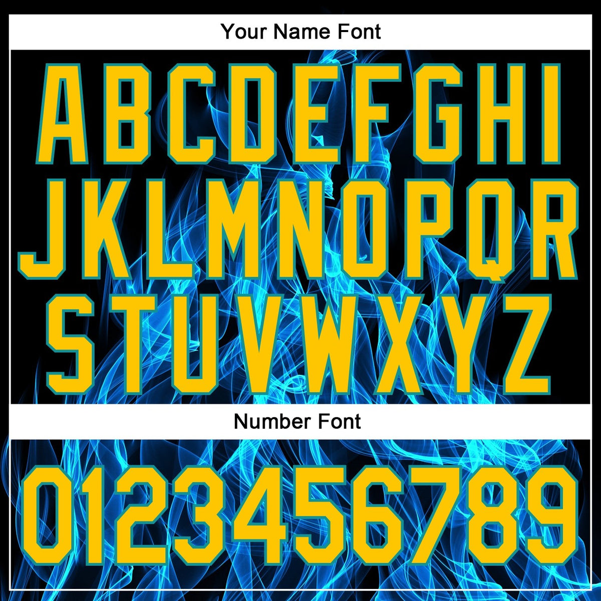 Custom Stitched Black Gold-Aqua 3D Pattern Design Flame Sports Pullover Sweatshirt Hoodie photo 3