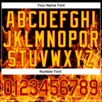 Custom Stitched Black Red-Gold 3D Pattern Design Flame Sports Pullover Sweatshirt Hoodie photo 3