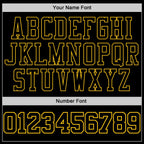 Custom Stitched Black Black-Gold Sports Pullover Sweatshirt Hoodie photo 3