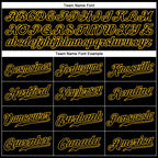 Custom Black Black-Gold Sports Pants photo 3