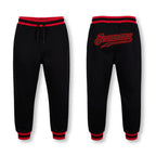 Custom Black Black-Red Sports Pants