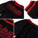 Custom Black Black-Red Sports Pants photo 5