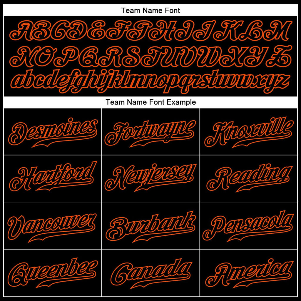 Custom Black Black-Orange Sports Pants photo 3